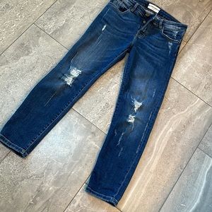 Etienne Marcel Distressed Button Fly Jeans